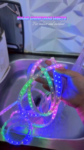 10m Christmas Light Strip Colorful Solar Strip Lights 19Mode Outdoor Waterproof led for Cafe Party Big Panel with Remote