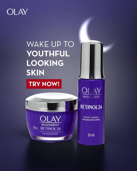 [Bundle of 2] Olay Regenerist RETINOL 24 Night Facial Serum 30ml ...