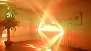 ไฟเวทีแปดตา party light RGBW 4 ใน 1 วงสวิงฟรี ไฟเวที ไฟดิสโก้เทค 4 โหมดการทำงาน ไฟแมงมุม