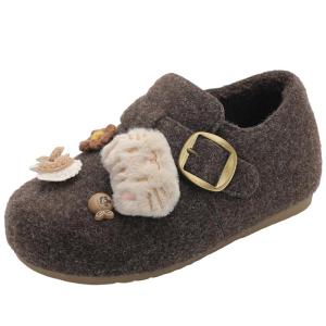 Josiny | Cartoon Decorated Fleece Lined Slip-On Shoes