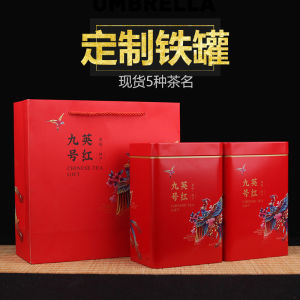 Tea Can Iron Box Empty Gift Box One-Catty-Package Ancient Tree Black Tea Lapsang Souchong Dahongpao Tea Yinghong No. 9 High-End Neutral
