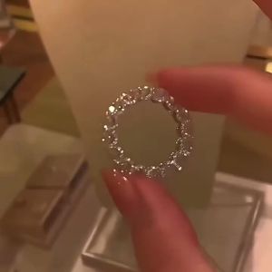 Luxury Full Crystal Small Round Stone Engagement Rings For Women Silver Color White Zircon Wheel Ring Wedding Band Jewelry Gift