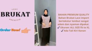 HARGA MURAH POOLL outer wanita rompi wanita kekinian outfit gamis vest burkat malika premium