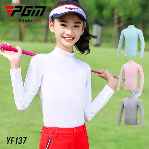 PGM Golf Sun Protection Underlay Girls Sun Protection Clothing Ice Silk Breathable Top Quick Drying Breathable Underlay T-shirt YF137
