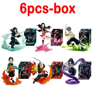 Bandai | 1-6pcs Demon Slayer Figure Tanjirou Agatsuma Zenitsu Kyoujurou Anime Model Action Figure PVC Collection Toy for Friend Gift