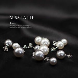 Classic Luxury Perfect round  Pearl Stud Earrings Versatile 925 Silver Needle Fashion Jewelry Womens Accessory