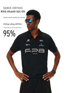 FPA | Racing Sport Pattern Print Summer V-neck Quick Dry Polo Shirt