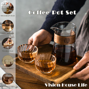 Tầm Nhìn 500Ml Bình cà phê thủy tinh phin pha cà phê Đặt Bình cà phê thủy tinh Với 2/4 Cốc Lạnh Khai Thác Ấm Đun Nước Chịu Nhiệt Bình pha cà phê thủy tinh phin pha cà phê Nồi Máy pha cà phê nhỏ giọt Tay Bộ