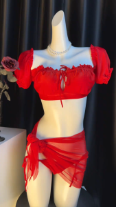 LALUNA SWIM บิกินี่เซต 3 ชิ้น ชุดว่ายน้ำแซ่บๆ บิกินี่ไปทะเล 😍 มีไซส์ M-XL | น้ำหนัก 40-65 กก. สีสุดเเซ่บ BK-059