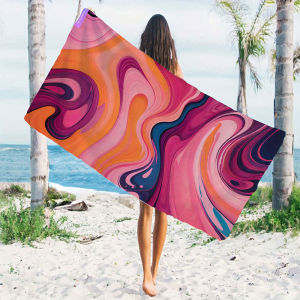 BILIBILI | Color Liquid Ink Beach Towels Ultra Lightweight Quick Drying Super Absorbent Summer Essential Fast-Drying Towel for Beach