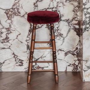 Retro Style Solid Wood High Table Stool Home Bar Chair Designer Sensation Counter Stool Artistic High Legged Stool