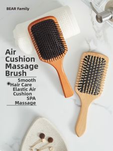 BEAR FAMILY | Anti-static Smooth Unknotted Massaging Scalp Wooden Comb