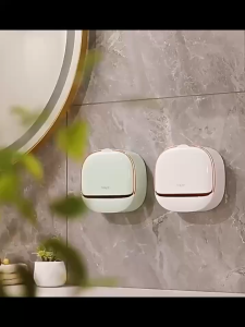 TIDY Bathroom Luxury Soap Box Wall-Mounted Soap Holder Organizer With Lid Bathroom Accessories