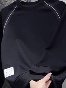 Autumn New Arrival Fancy Casual round Neck Sweater Mens Simplicity Fashion Loose All-Matching Long Sleeve Top Bottoming Shirt