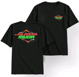 Koas kata kata Tulisan JANDA MUDA-Dtf WARNA Tshirt Hitam Kaos lengan pendek pria Kaos sablon