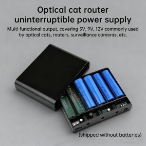 Uninterrupted Power Supply DIY Power Bank Box DC UPS 5V 9V 12V Output 6x 18650 Battery for House Router Cellphone Tablet Modem
