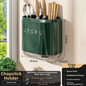 DOOPO | Wall-mounted Drill-free Storage Rack for Kitchen Utensils
