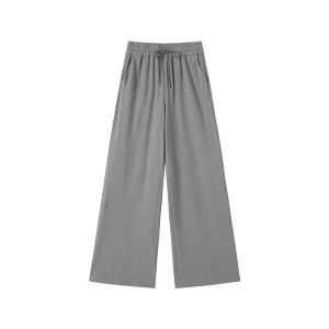XIANGYING | Casual Leisure Wide Leg Pants High Waist Gray Trousers