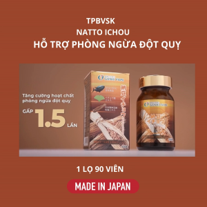 TPBVSK Viên Uống Phòng Ngừa Đột Quỵ Bổ Não Nattokinase 3000FU Natto Ichou Genki Fami Nhật Bản