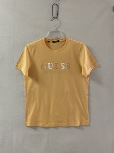 Gradient Three-Dimensional Horizontal Label Letter G Series Mens and Womens T-shirt Summer Couple Casual round-Neck Shirt Pure Color Breathable Half Sleeve