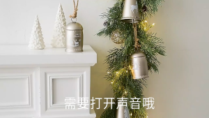 Iron Art Christmas Bell Pendant Snowflake Hanging Jingle Bell Pendant Jute Rope Elk Christmas Tree Decorations Home Decoration