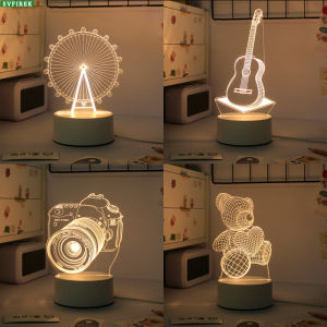 Đèn LED đêm 3D 3 màu ánh sáng môi trường đèn ngủ Acrylic Đèn đầu giường quà tặng sáng tạo