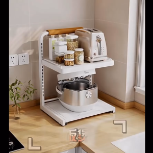 ✳️TSG65✳️ Pull-Out Tray & Height Adjustable Microwave Oven Rack Oven Holder Oven Stand Microwave Shelf Microwave Rack Microwave Stand Microwave Holder Kitchen Shelf Kitchen Rack Countertop Rack Toaster Rack Rice Cooker Rack Countertop Shelf