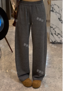 Xuanxuanchen Womens Soft Casual Pants 2025 Autumn New Style Knife Edge Loose Fit Straight Leg Comfortable Fashionable