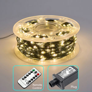 LED Copper Wire String Lights Outdoor Fairy Light EU/US Plug 8 Mode Lighting Camping Lamp for Wedding Party Christmas Tree Decor