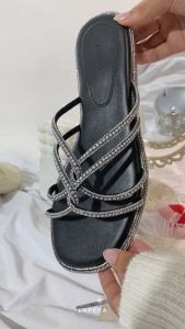 Lapepa Safira Sandal Wanita Fashion Shiny Pearl Sendal Cewek Cantik Asesoris Mutiara Size 36-40