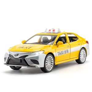 1:24 Scale Camry Taxi Alloy Car Model Diecast Car Sound Light Car Lovers Collection Kids Birthday Gift Metal Boys Toys