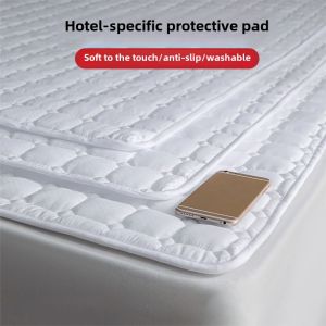 Five Star Hotel Standard Bed Mat Protector Thin Non-Slip Washable Dustproof Hotel Special Use Soft Pad Mattress Cover