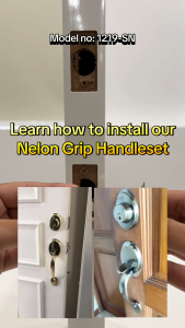 NELON Grip Handleset - Knob 1219(Main Door Lock/Entrance Door Lock/HDB Main Door Lock/Thumbpress Lock Handle)