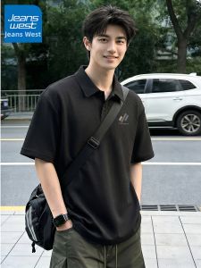 Jeanswest | Trendy American Short Sleeve Polo Shirt for Men