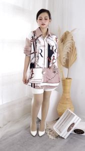 kemeja jumbo cantik new fashion bahan import DG1041