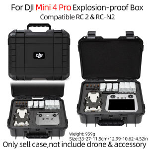 For DJI Mini 3/4Pro Case Mini 4 Pro Explosion Proof Case Mini 4 Pro Bag Portable Waterproof Box Hard Shell Large Capacity Case