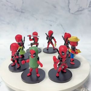 X-men Deadpool Anime Action Figure 7-8cm High 8pcs