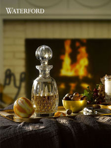 Waterford Lismore Expert 17cm Crystal Glass Whiskey Decanter Vintage Style Handmade Beverageware for Everyday Gifting