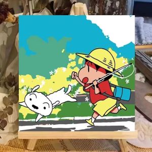 Bandai | DIY 5D Diamond Painting Crayon Shinchan Collage with Classic Cartoon Characters Art for Home Wall Decor Ideal Gift