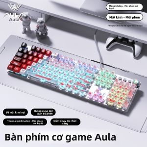 AULA | Wireless Wired Gaming Office Bluetooth Mechanical Keyboard 108 Key Set