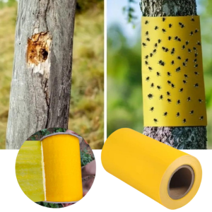 5/10/20/40m Sticky Insect Tape Double-Sided Yellow Waterproof Sticky Trap Effective Against Outdoor Pest Control For Plants