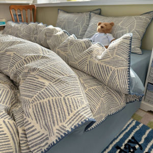 susan | Fair Isle Color Blocked Miffy Embroidered Bedding Set