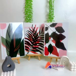 Hiasan Dinding Kamar Konsep Bunga & Dekorasi Daun Art (20x30 cm)