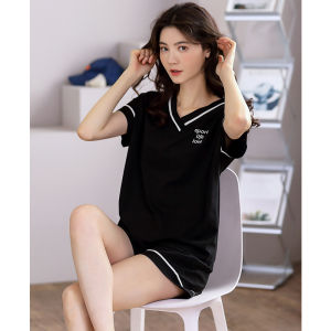 Summer Yu Zhaolin Womens Sleepwear Set Pure Cotton Short Sleeve Shorts Thin Sport Home Clothes 2025 Casual Home Scenarios