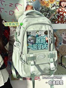 Large Capacity Versatile Backpack Cartoon Backpack JK Two-Dimensional Female Campus Transparent Foundation Tie Gu Bar 10cm Doll Bag Schoolbag