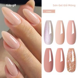 Bộ Sơn Móng Tay Gel Màu Nude 6 Màu Bền Lâu Khô Nhanh Dùng Đèn UV/LED Tự Làm Nail Art Dễ Sử Dụng Màu Sắc Hợp Thời Trang
