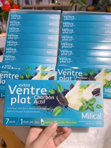 Detox hỗ trợ đào thải mỡ thừa thải độc ruột Milical Extra Ventre Plat 7 ống của Pháp