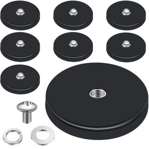 Strong Rubber Coated Magnets Neodymium Magnets with M4 Female Thread for Working Lights Antenna Tractor Mirror and Tools