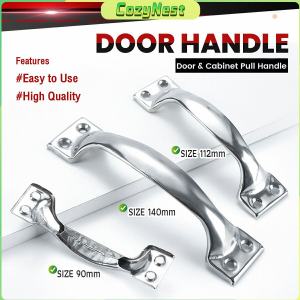 C.N. Curved Bow Stainless Steel Door Handle for Kitchen Cabinets Drawers Doors Classic Design