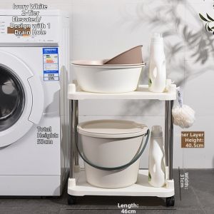 Bathroom Plastic Multi-Layer Storage Rack Face Basin Holder Organizer Shelf Toilet Accessories Floor Standing Durable